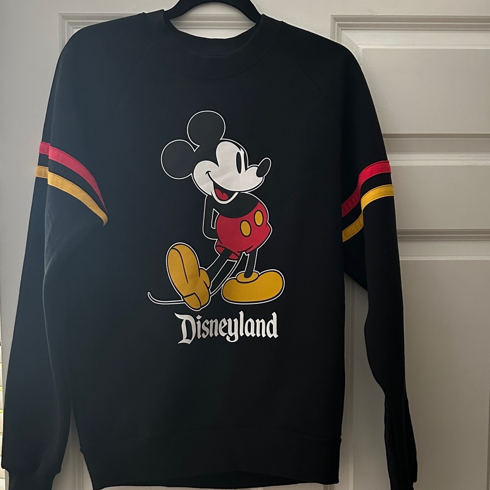 Disney Black Crewneck Sweater with Mickey Mouse